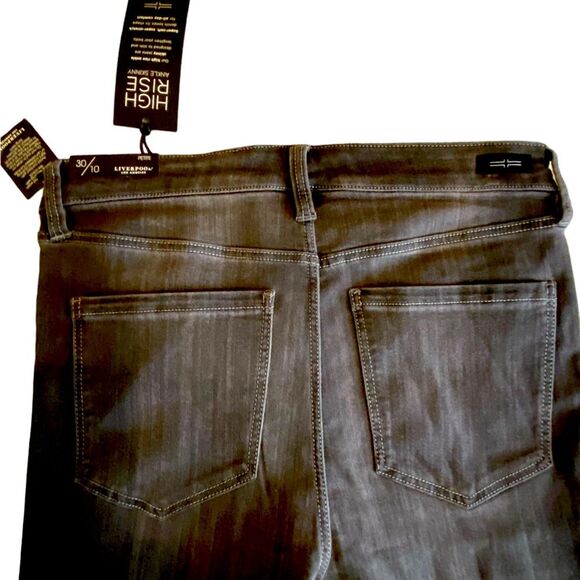 Liverpool High rise ankle skinny petite jeans size 10P / 30 NWT meteorite black - Picture 8 of 13